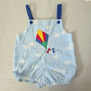 Vintage Kite + Clouds Romper 12-18 months